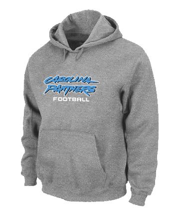 Carolina Panthers Authentic font Pullover NFL Hoodie Grey Cheap