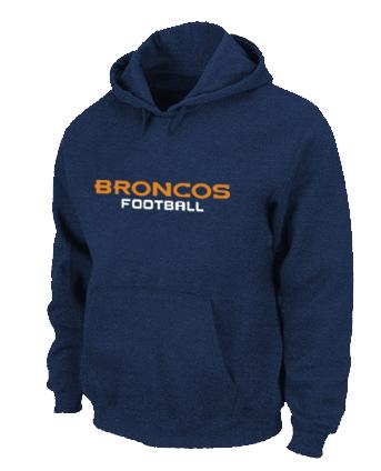 Denver Broncos Authentic font Pullover NFL Hoodie D.Blue Cheap