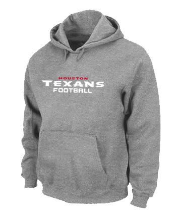 Houston Texans Authentic font Pullover NFL Hoodie Grey Cheap