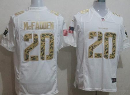 Nike Oakland Raiders 20 Darren McFadden White Salute to Service Game NFL Jersey Cheap