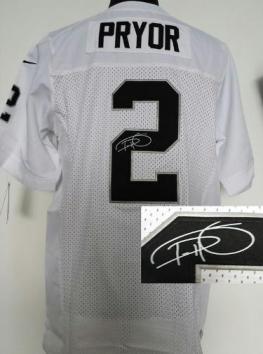 Nike Oakland Raiders 2 Terrelle Pryor White Elite Signed NFL Jerseys Cheap