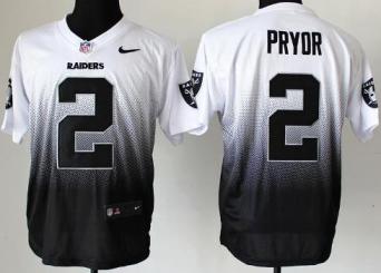 Nike Oakland Raiders 2 Terrelle Pryor Black White Drift Fashion II Elite NFL Jerseys Cheap