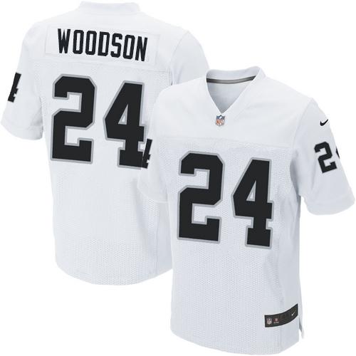 Nike Oakland Raiders 24 Charles Woodson White Elite NFL Jerseys Cheap