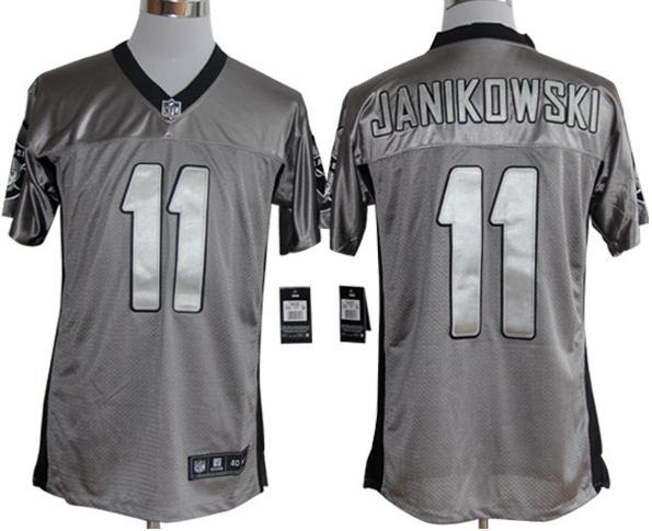 Nike Oakland Raiders #11 Sebastian Janikowski Grey Shadow NFL Jerseys Cheap