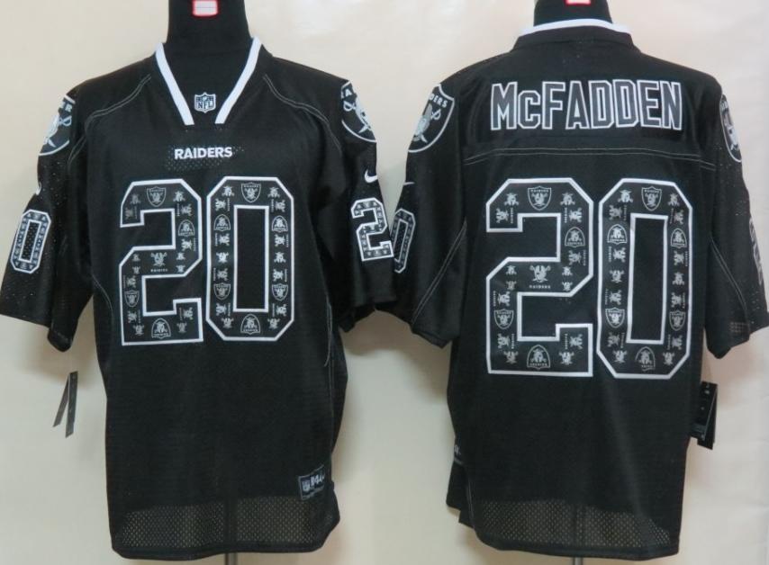 Nike Oakland Raiders #20 Darren McFadden Lights Out Black Elite NFL Jerseys Cheap