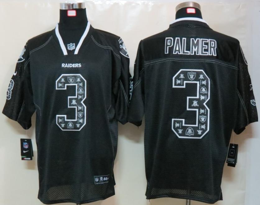 Nike Oakland Raiders #3 Carson Palmer Lights Out Black Elite NFL Jerseys Cheap