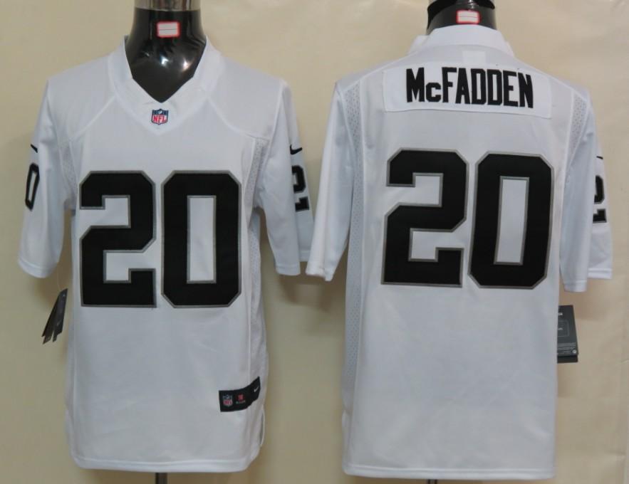 Nike Oakland Raiders #20 Darren McFadden White Game LIMITED NFL Jerseys Cheap