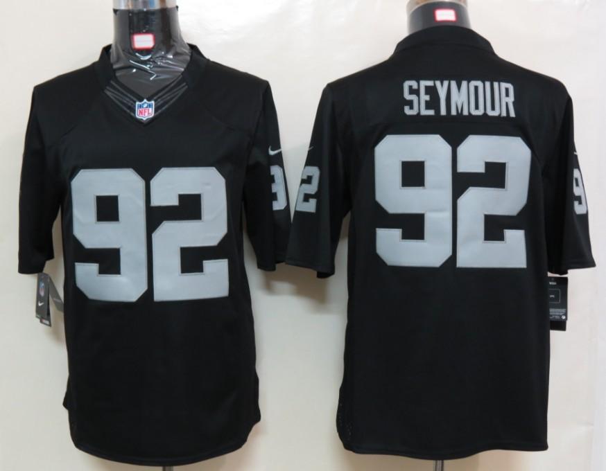 Nike Oakland Raiders #92 Richard Seymour Black Game LIMITED NFL Jerseys Cheap