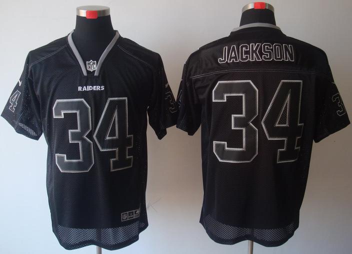 Nike Oakland Raiders 34 Bo.Jackson Lights Out Black Elite NFL Jerseys Cheap
