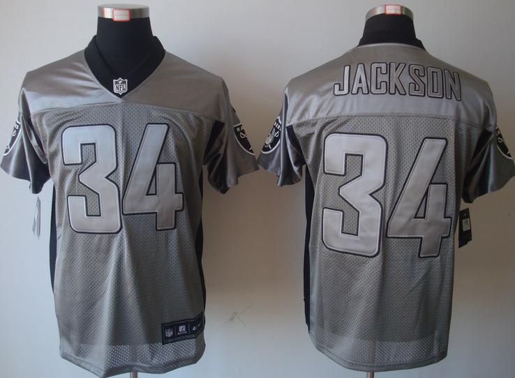Nike Oakland Raiders 34 Bo.Jackson Grey Shadow Nike NFL Jerseys Cheap