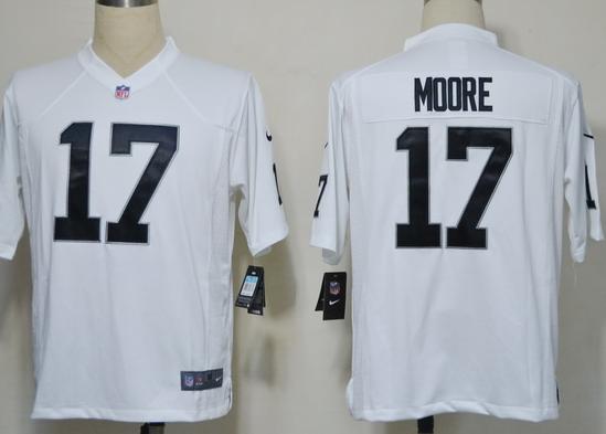 Nike Oakland Raiders #17 Denarius Moore White Game Nike NFL Jerseys Cheap