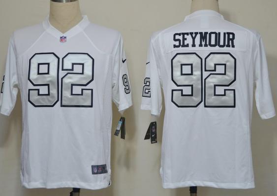 Nike Oakland Raiders #92 Richard Seymour White(Silver Number) Game Nike NFL Jerseys Cheap