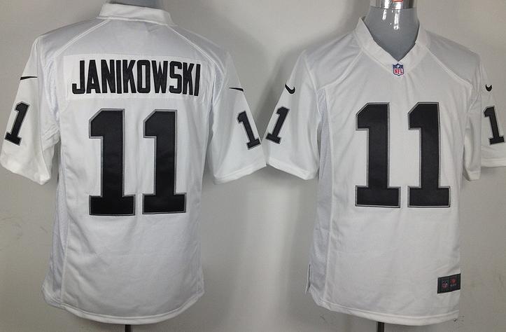 Nike Oakland Raiders #11 Sebastian Janikowski White Game Nike NFL Jerseys Cheap