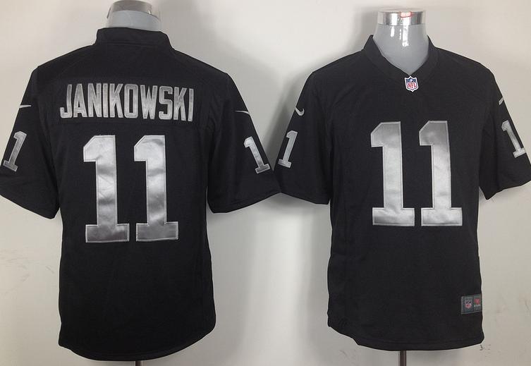 Nike Oakland Raiders #11 Sebastian Janikowski Black Game Nike NFL Jerseys Cheap