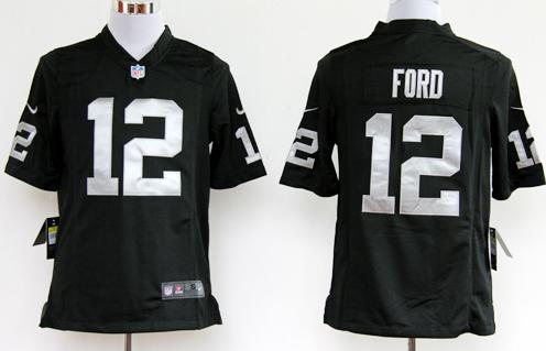 Nike Oakland Raiders #12 Jacoby Ford Black Nike NFL Jerseys Cheap