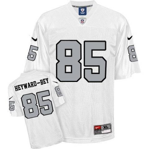 Nike Oakland Raiders #85 Darrius Heyward-Bey White Silver Number Nike NFL Jerseys Cheap