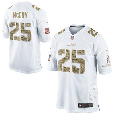 Nike Philadelphia Eagles 25 LeSean McCoy White Salute to Service Game NFL Jersey Cheap
