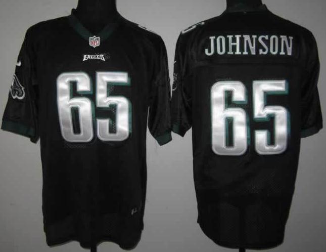 Nike Philadelphia Eagles 65 Johnson Black Elite NFL Football Jerseys Cheap