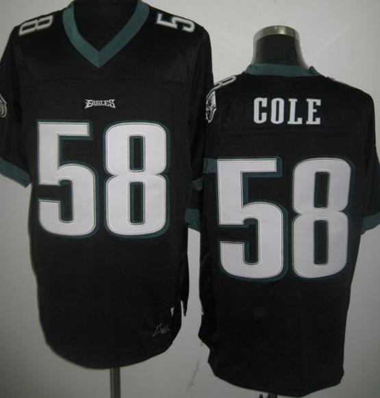 Nike Philadelphia Eagles 58 Trent Cole Black Elite NFL Jerseys Cheap