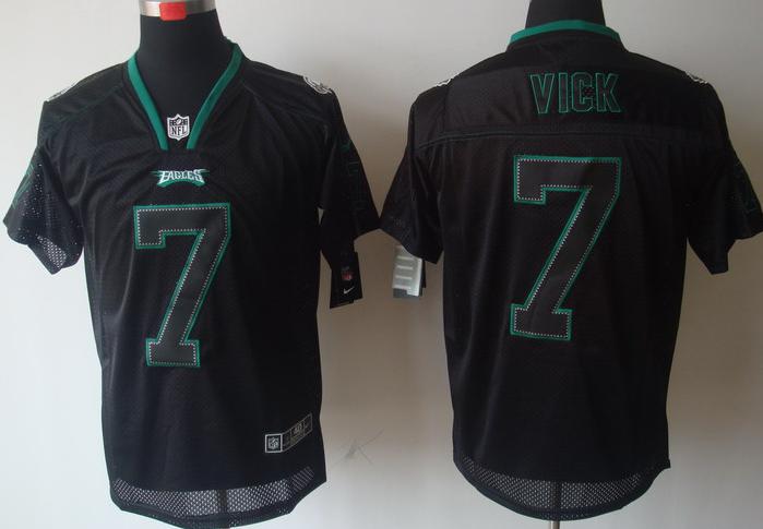 Nike Philadelphia Eagles #7 Michael Vick Lights Out Black NFL Jerseys Cheap