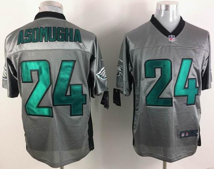 Nike Philadelphia Eagles #24 Nnamdi Asomugha Grey Shadow NFL Jerseys Cheap