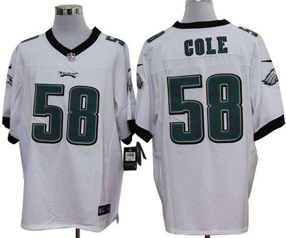 Nike Philadelphia Eagles 58 Trent Cole White Elite Nike NFL Jerseys Cheap