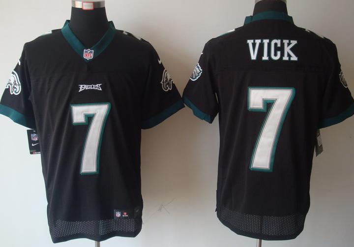 Nike Philadelphia Eagles #7 Michael Vick Black Elite Nike NFL Jerseys Cheap