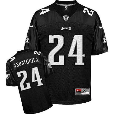 Nike Philadelphia Eagles #24 Nnamdi Asomugha Black Shadow Nike NFL Jerseys Cheap