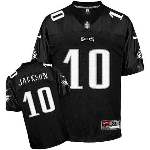 Nike Philadelphia Eagles #10 DeSean Jackson Black Shadow Nike NFL Jerseys Cheap