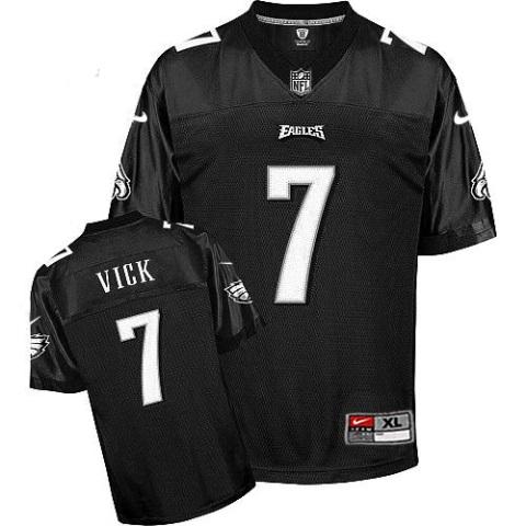 Nike Philadelphia Eagles #7 Michael Vick Black Shadow Nike NFL Jerseys Cheap