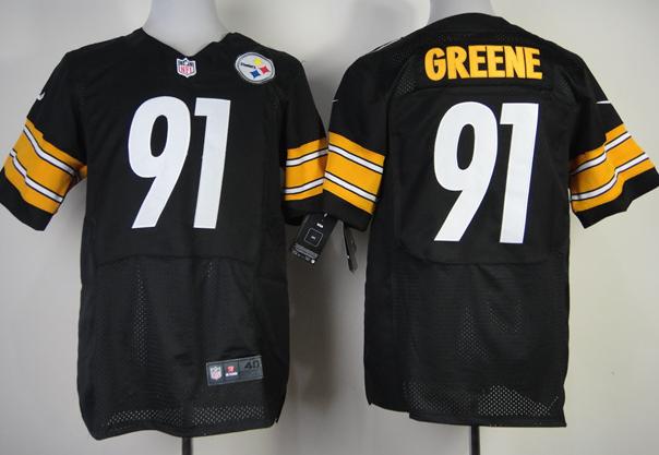 Nike Pittsburgh Steelers 91 Kevin Greene Black Elite NFL Jersey Cheap