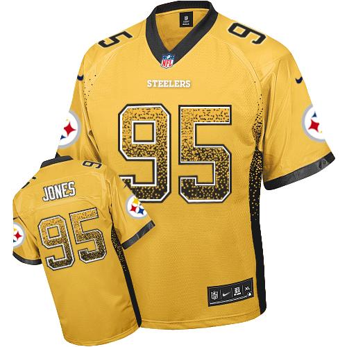 Nike Pittsburgh Steelers 95 Jarvis Jones Gold Drift Fashion Elite NFL Jerseys Cheap