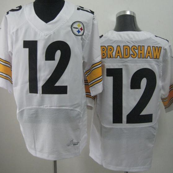 Nike Pittsburgh Steelers #12 Bradshaw White Elite NFL Jerseys Cheap