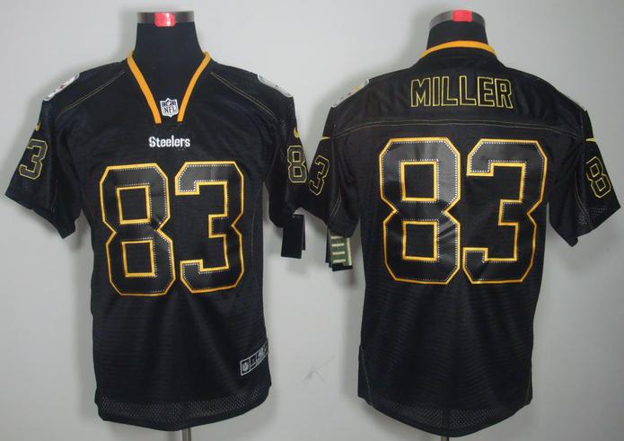 Nike Pittsburgh Steelers #83 Heath Miller Lights Out Black NFL Jerseys Cheap