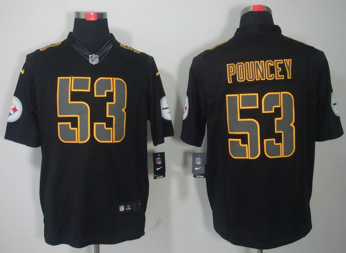Nike Pittsburgh Steelers 53 Maurkice Pouncey Black Impact Game LIMITED NFL Jerseys Cheap