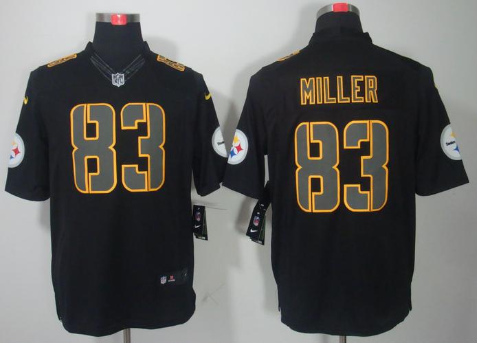 Nike Pittsburgh Steelers #83 Heath Miller Black Impact Game LIMITED NFL Jerseys Cheap