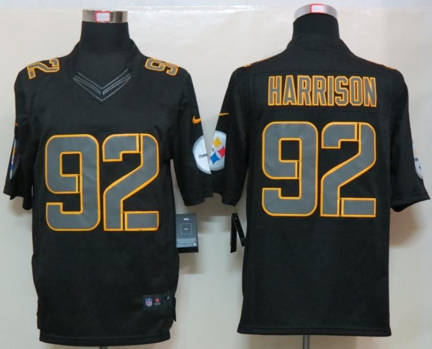 Nike Pittsburgh Steelers #92 James Harrison Black Impact Game LIMITED NFL Jerseys Cheap