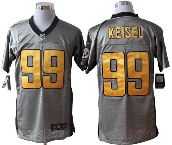 Nike Pittsburgh Steelers 99# Brett Keisel Grey Shadow NFL Jerseys Cheap