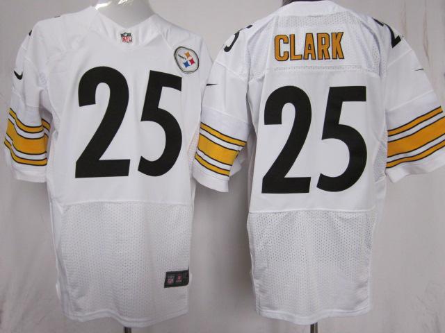 Nike Pittsburgh Steelers 25 Ryan Clark White Elite NFL Jerseys Cheap