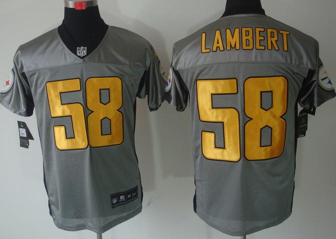 Nike Pittsburgh Steelers 58 Jack Lambert Grey Shadow NFL Jerseys Cheap