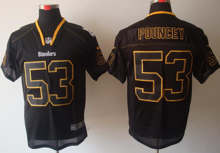 Nike Pittsburgh Steelers 53 Maurkice Pouncey Lights Out Black Elite NFL Jerseys Cheap