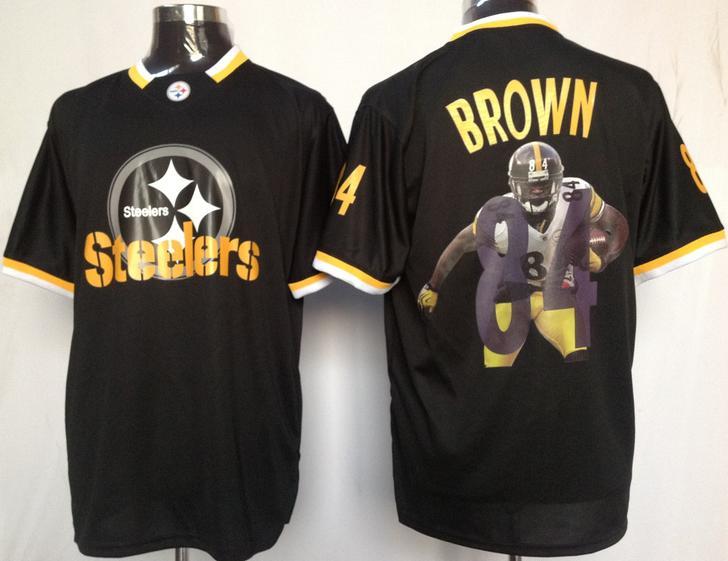 Nike Pittsburgh Steelers #84 Antonio Brown Black All-Star Fashion NFL Jerseys Cheap