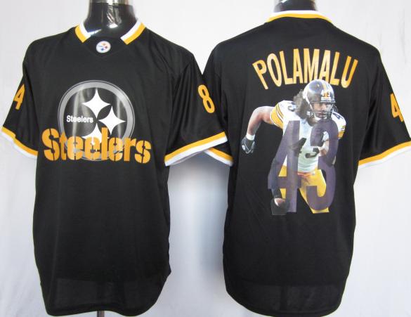 Nike Pittsburgh Steelers #43 Troy Polamalu Black All-Star Fashion NFL Jerseys Cheap