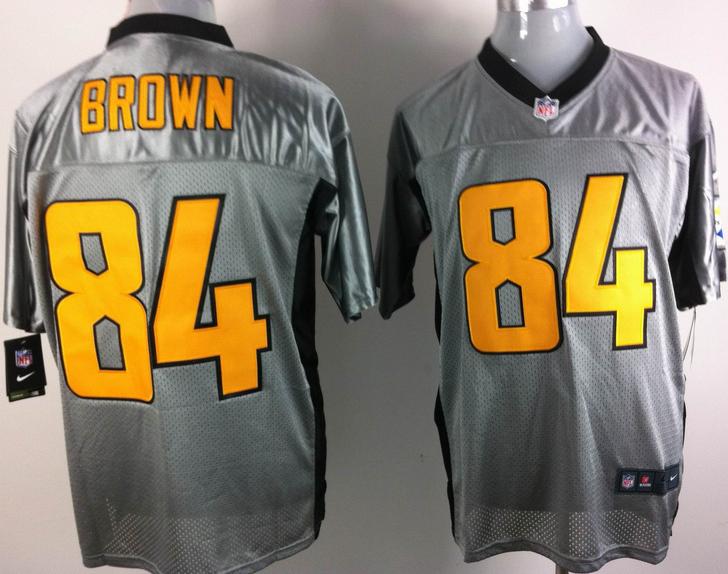 Nike Pittsburgh Steelers #84 Antonio Brown Grey Shadow Elite NFL Jerseys Cheap