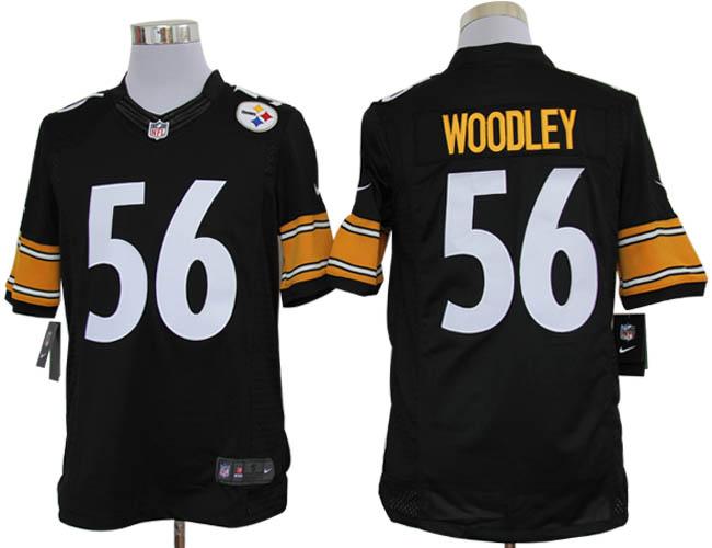 Nike Pittsburgh Steelers #56 Lamarr Woodley Black Game LIMITED NFL Jerseys Cheap