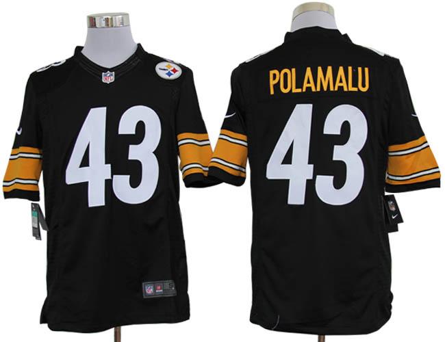Nike Pittsburgh Steelers #43 Troy Polamalu Black Game LIMITED NFL Jerseys Cheap