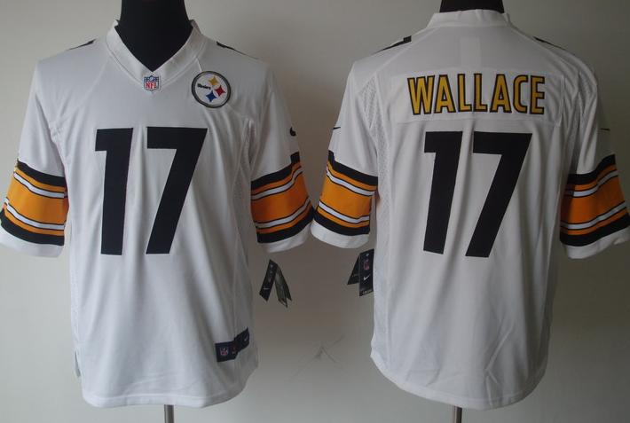 Nike Pittsburgh Steelers #17 Mike Wallace White Game LIMITED NFL Jerseys Cheap