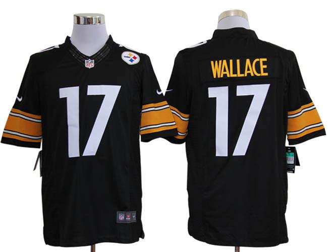 Nike Pittsburgh Steelers #17 Mike Wallace Black Game LIMITED NFL Jerseys Cheap