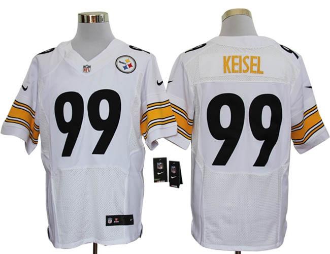 Nike Pittsburgh Steelers 99# Brett Keisel White Elite Nike NFL Jerseys Cheap