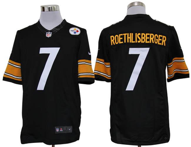 Nike Pittsburgh Steelers #7 Ben Roethlisberger Black Game LIMITED NFL Jerseys Cheap